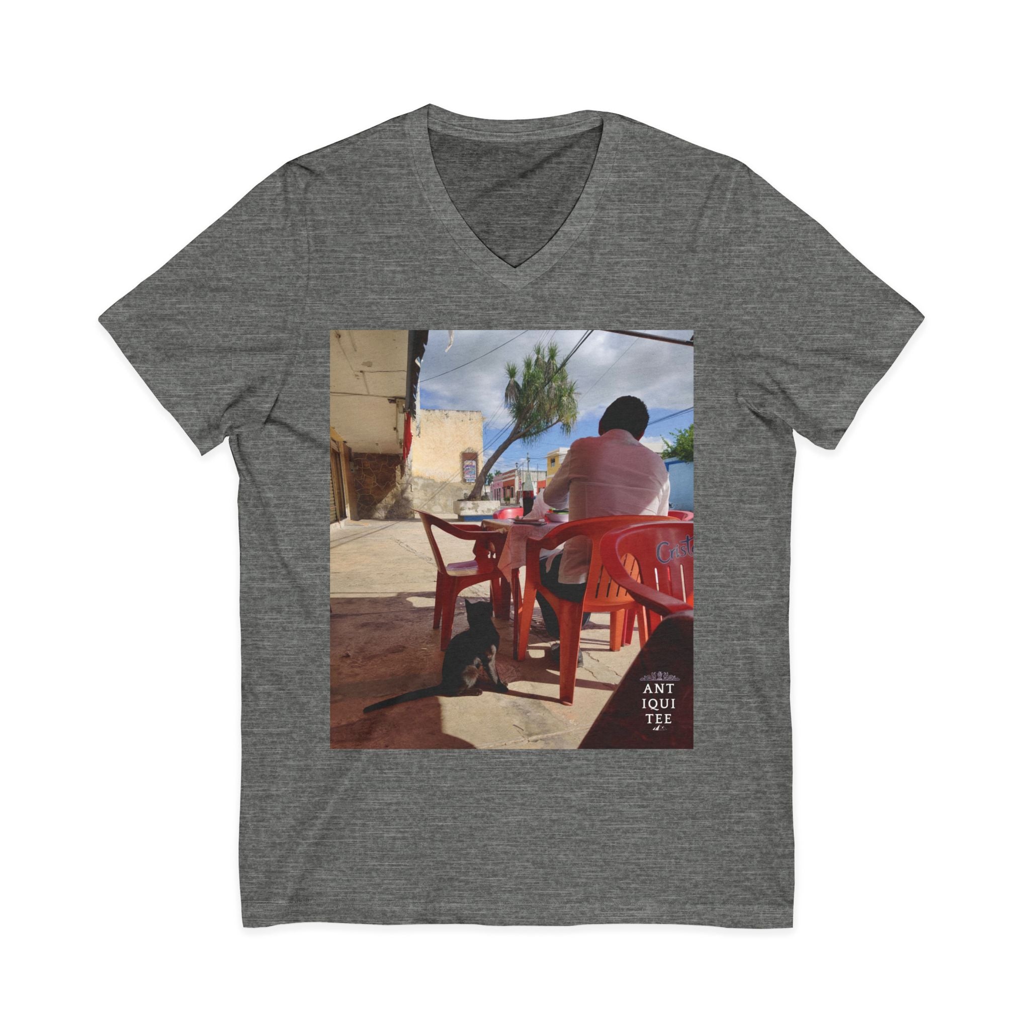 Cat's Like Tacos Too - Unisex Jersey Short Sleeve V-Neck Tee